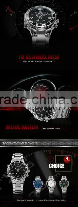 Good quality noble business metal men Sparkling silver wrist Watches mens watches