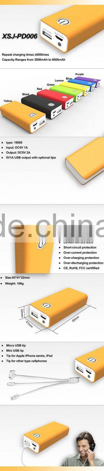 Powerbank 2016 New Arrives 6000mAh Power Bank For All Smartphone