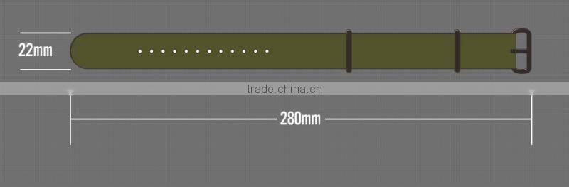 Infantry Luxury Zulu 22mm Army Green Nylon Watch bands