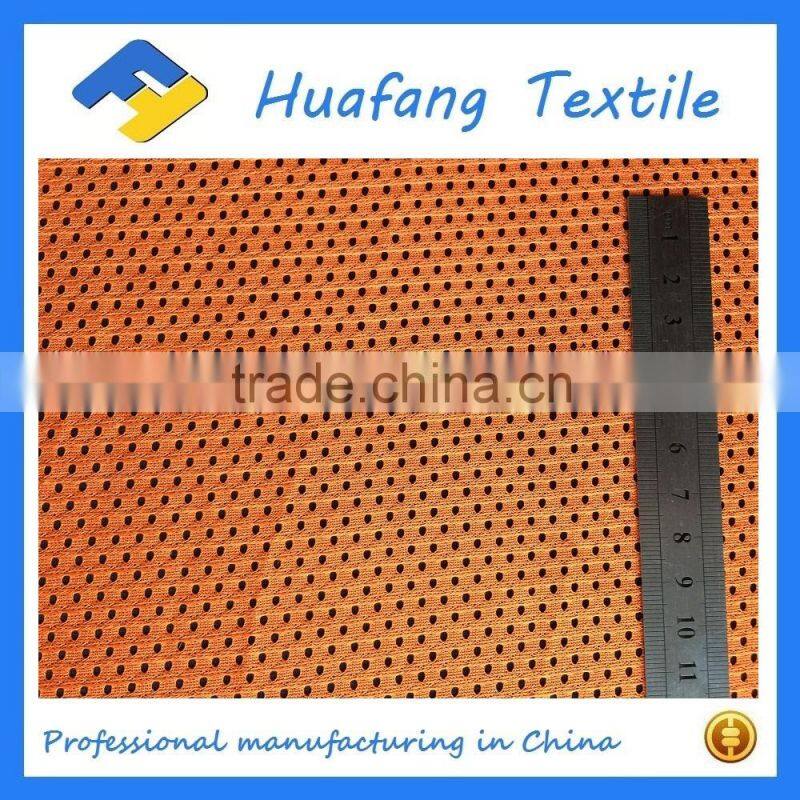Chinese manufacturer 7*1 100% polyester knitted mesh fabric