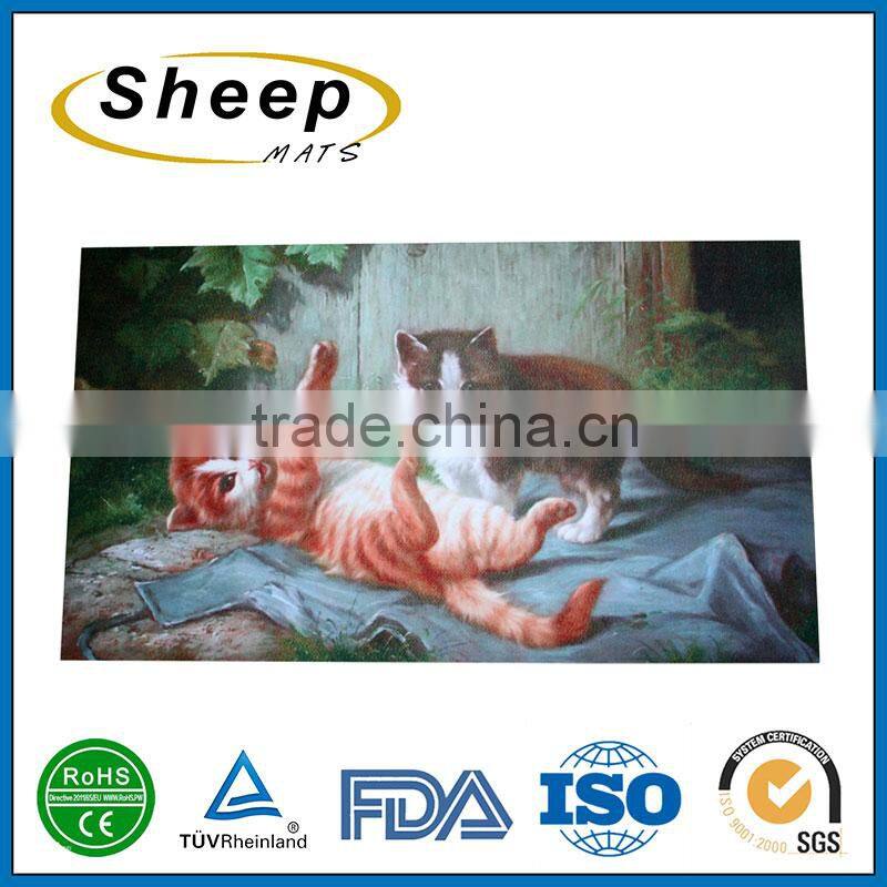 New arrival cat cartoon flooring rubber mat