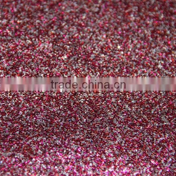 PU chunky glitter material for wallpaper usage with fashion colors