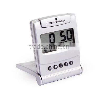 2014 new design promotional LCD small travel digital clock