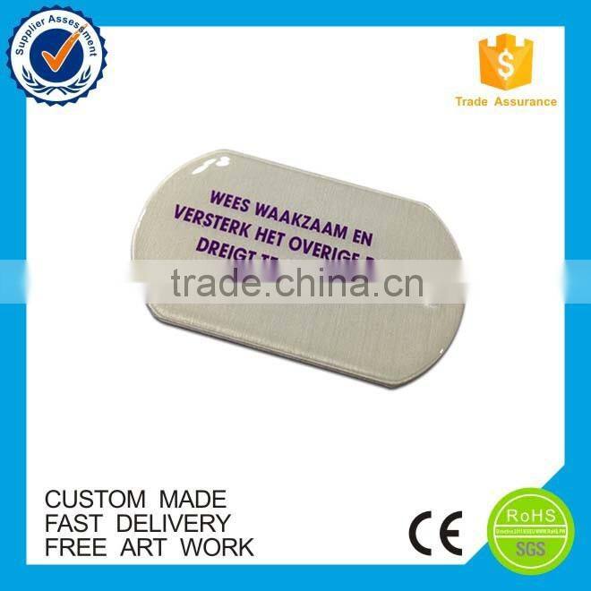 Personalized custom metal epoxy printed aluminum dog tag