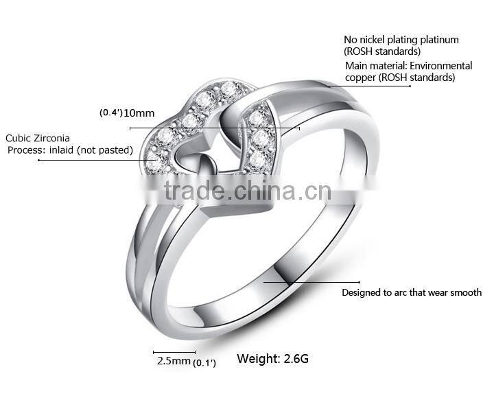 New Arrival Heart Diamond Sterling Silver Ring Blanks