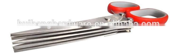 5 blades stainless steel kitchen herb scissors HS005