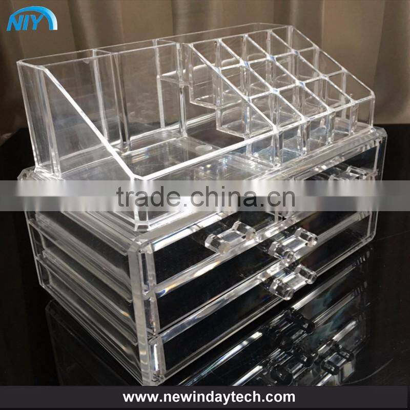 acrylic makeup organizer cosmetic organizer and Large Jewerly Chest or makeup storage ideas Case Lipstick