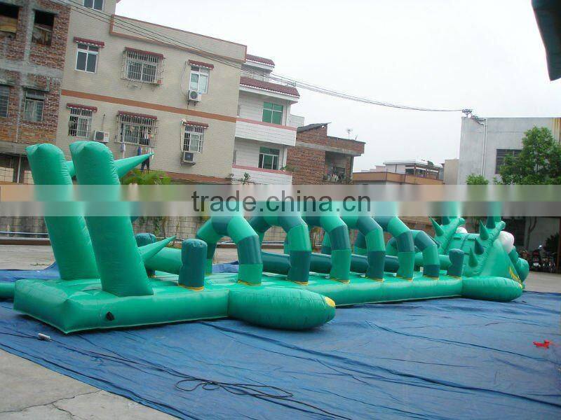 2016 new design Dragon Inflatable water slide game Obstacle for Adult Kids