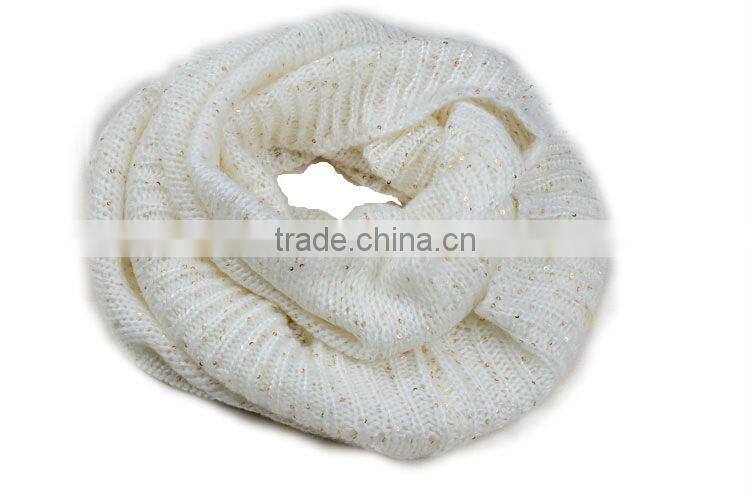 2013 fashion latest design ladies snood glitter scarf