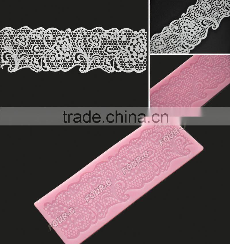 FOUR-C Lace Decor Mat Baking Texture Mat Side Decorating for Cake
