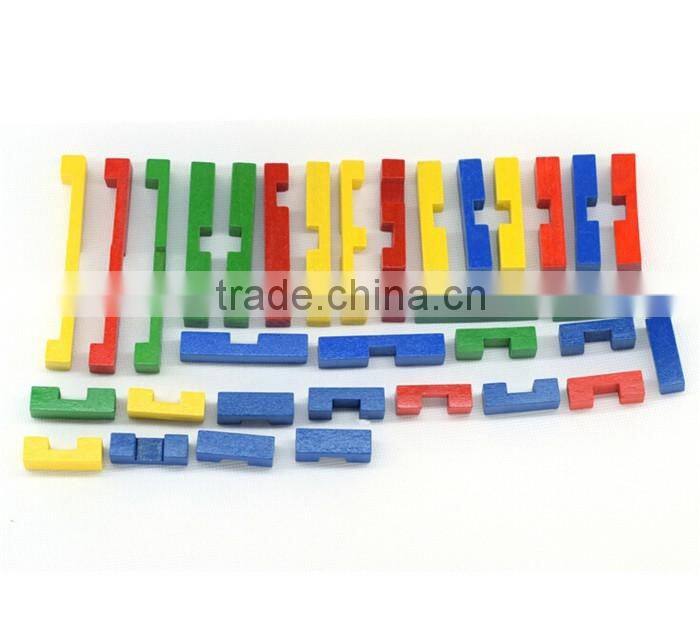 Complex 33 sticks IQ challenging wooden puzzle brain teaser