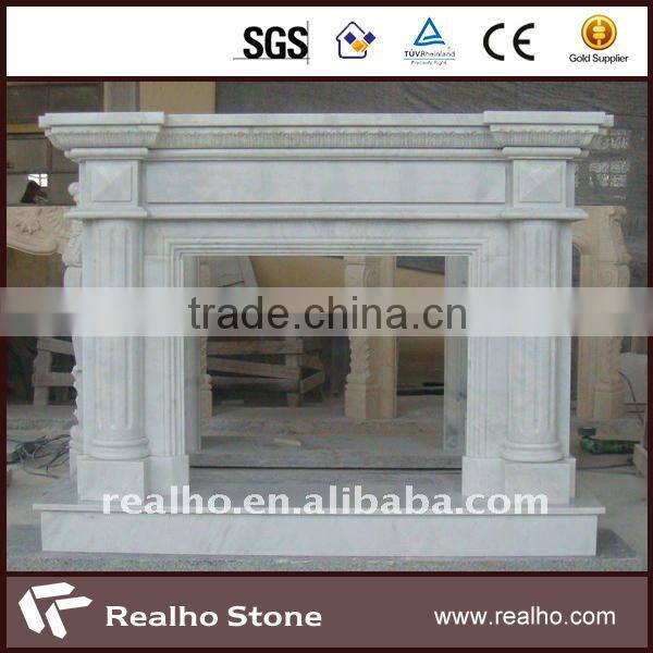 low price colorful artical quartz stone white fireplace