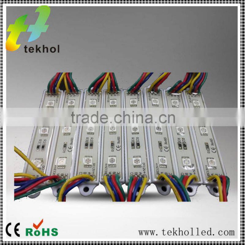 3 chips 5050 led smd module epoxy cree led module rgb with ic