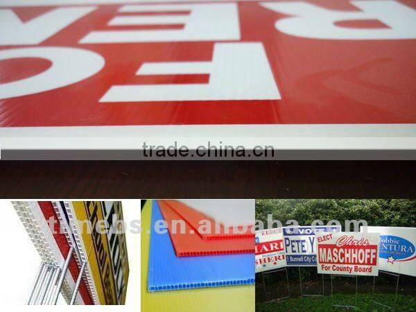corflute pp advertising board for outdoor use