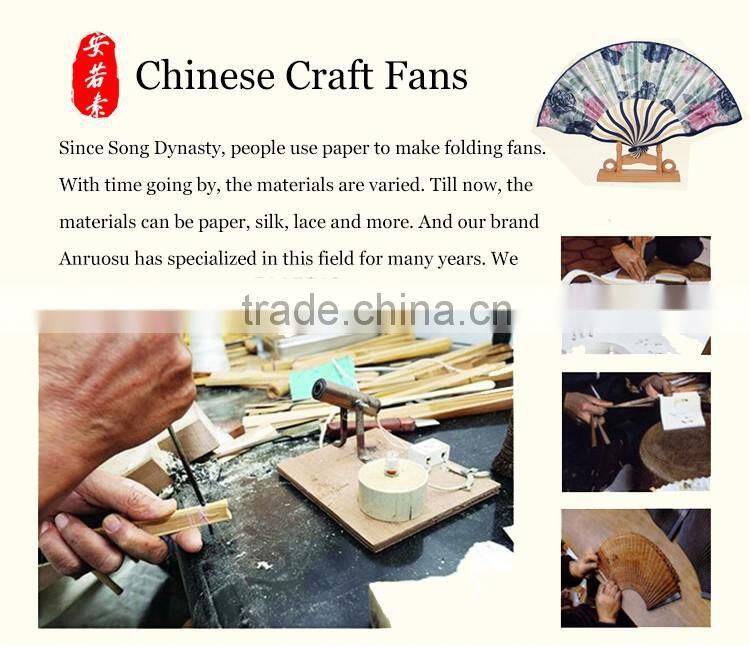 Chinese Folding Silk/paper Fans for Decorations