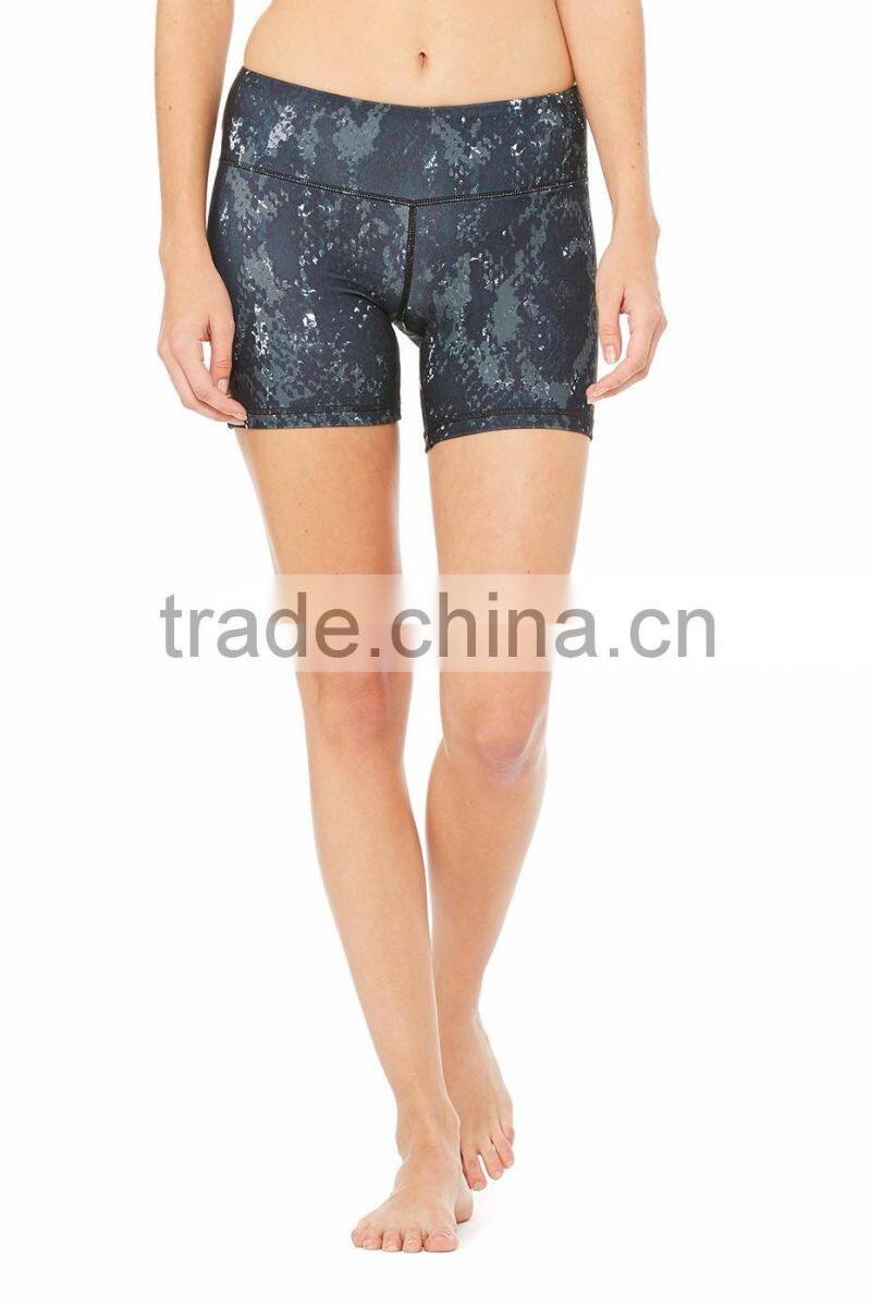 Fashion Sublimation Printed Woman Sport Wear Ladies Fitness Yoga Shorts