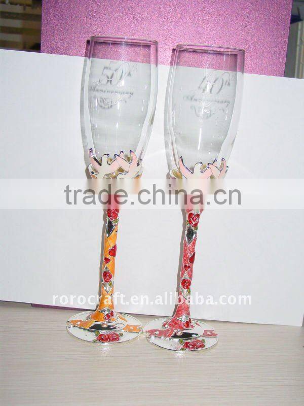 50th birthday champagne glass gift