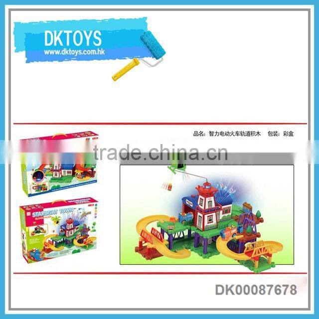 Inteligent b/o projection train block for kids