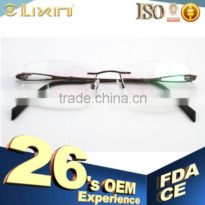 Super Light Fashion Elegant Custom Rimless Titanium Optical Frame 34TA55-5003