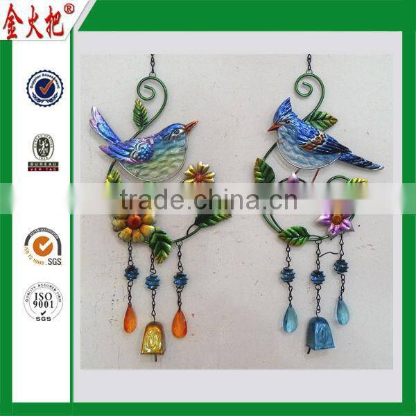 China Wholesale Custom bird metal colorful door hanging decoration