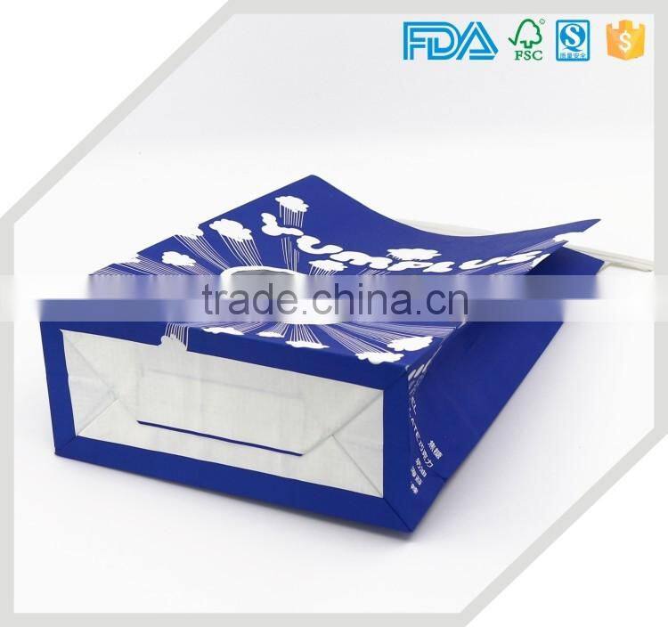 China alibaba Shopping online Popcorn paper bag kraft tin tie paper bag for food