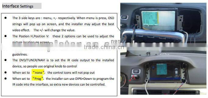 Car Video Interface for Volvo S60 XC60 V60 S80 2011-2014