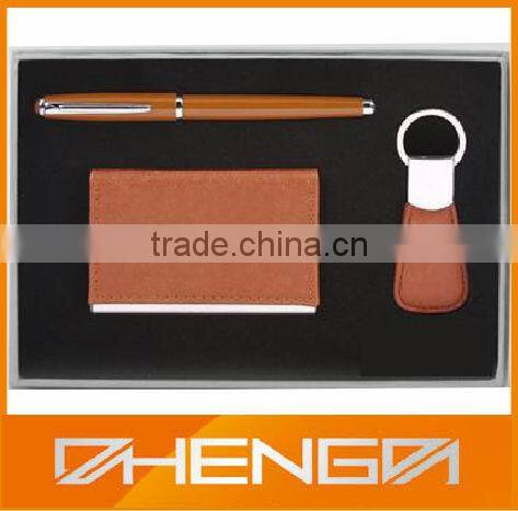 High quality customized made-in-china Black Leather Gift Set For Packaging(ZDG12-031)