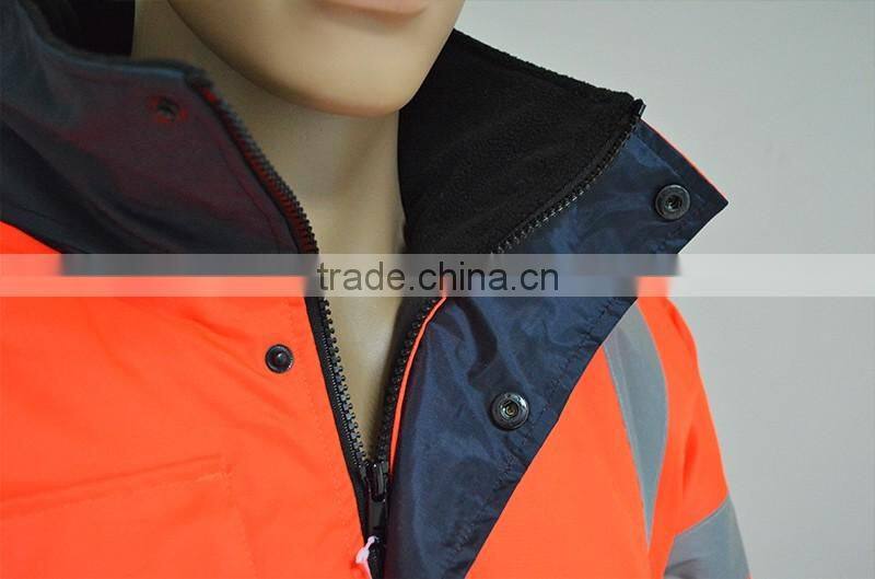 EN471 Orange reflective cheap winter jackets with reflector