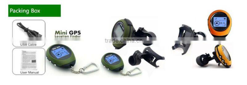 PG03 Mini GPS Receiver Navigation Handheld Location Finder USB Rechargeable with Compass for Outdoor Sport Travel