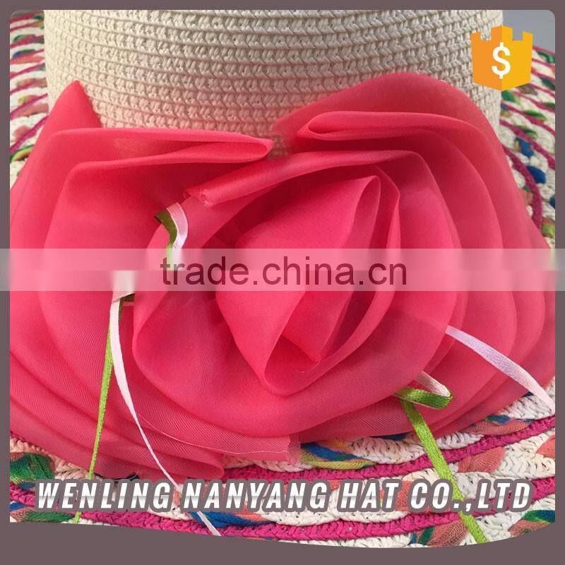 Elegant Women Beach Paper Hats High Quality Sombrero Taizhou Factory