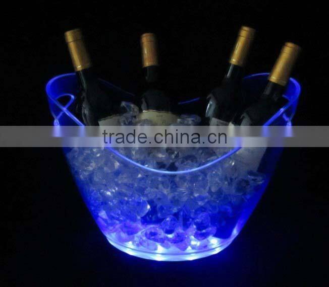 Rechargeable champagne led ice bucket - 3.5L led acrylic ice bucket