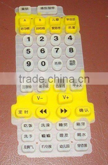 Silicon Remote buttons with conductive