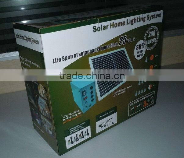 Hotselling 10W solar light system for family lighting