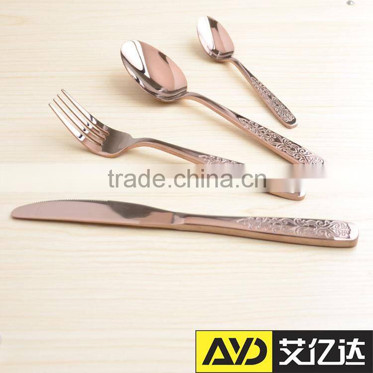 Cutlery Set 72! stainless steel gold plated cutlery