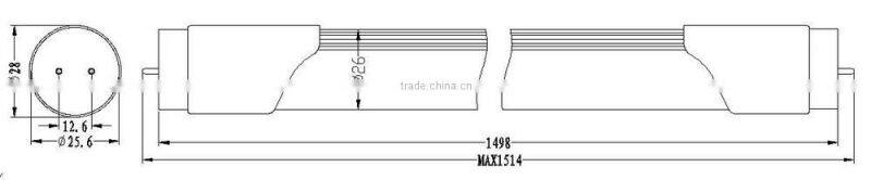 600mm 900mm 1200mm 1500mm AC100-277V cul ul dlc listed led tube t8