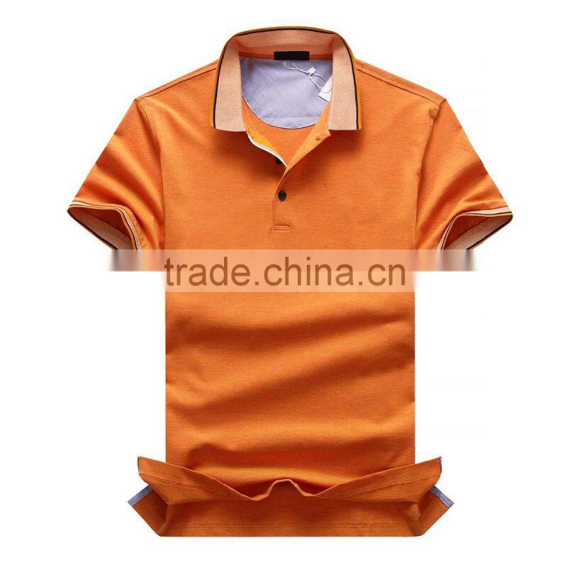 2016 Casual Solid Slim Fit Cotton Polo Shirts Short Sleeve for Business Men