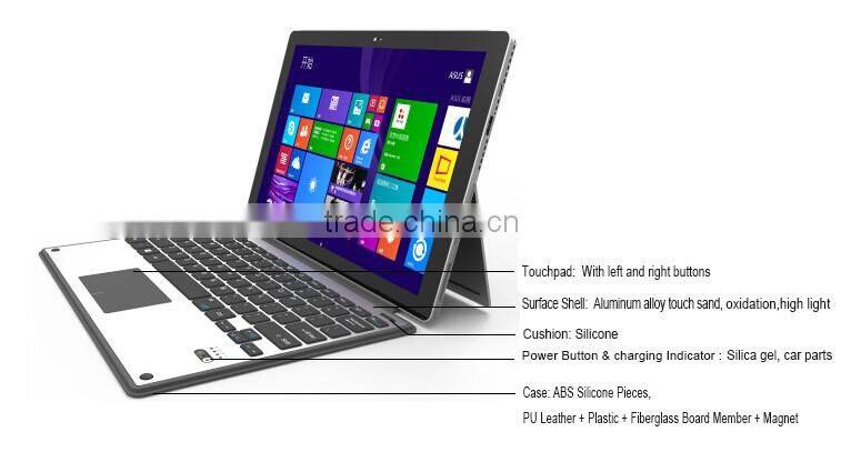 wireless keyboard for tablet pc Microsoft Surface Pro 4 12.3inch Ultra-Thin Aluminum Touchpad Bluetooth Keyboard-MZ-1088