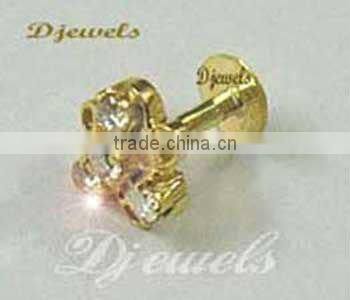 Diamond Gold Nose Pins, Diamond Nose Pins, Nose Pin Jewelry