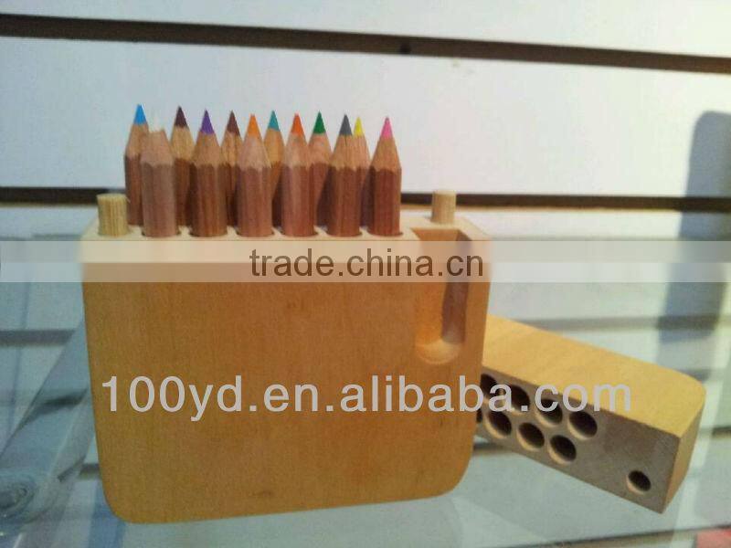 2013 new natural wood color pencil box packing