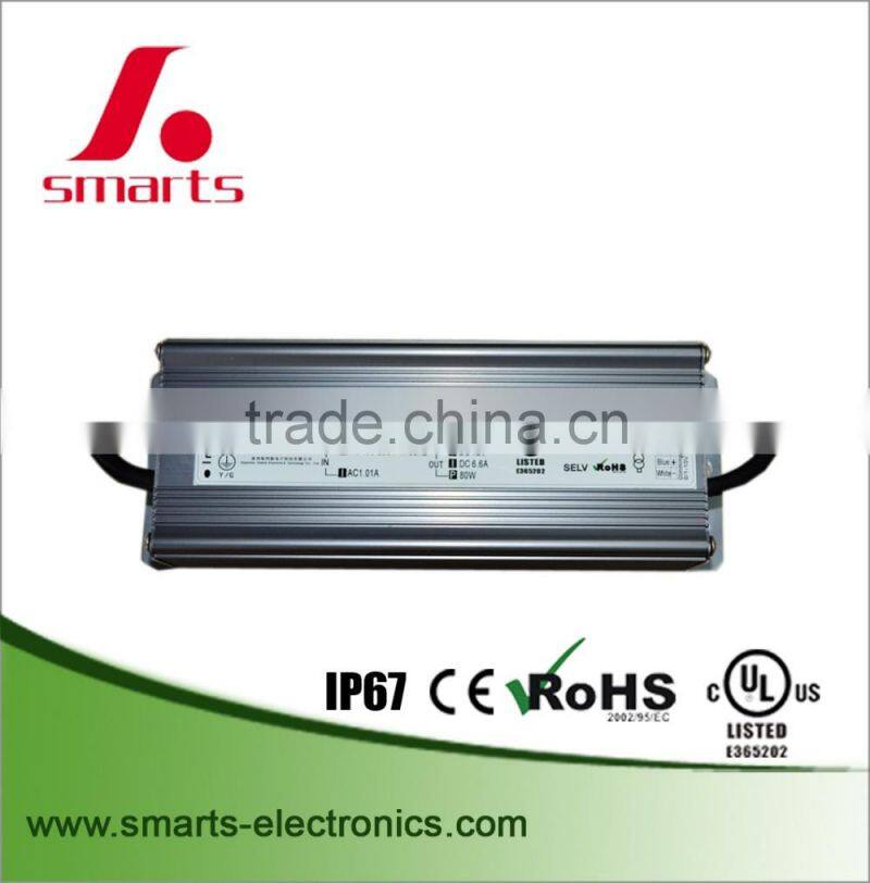 80W 12v constant voltage single output for light transformer christmas tree lights