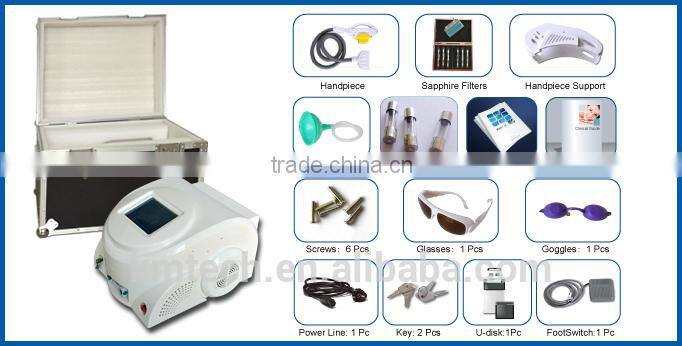 2017 Multifunction 2 handles CE approval rf nd yag laser ipl hair removal machine