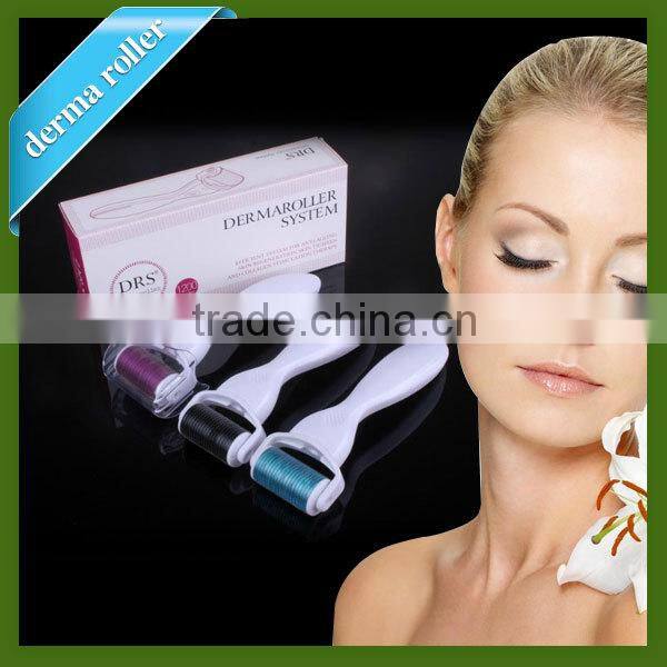 acupuncture simulator remove pimple marks DRS derma roller with changeable head