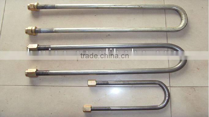 High quality Zinc Plated U Bolts with Nylon locknut/hexagon head botls series/grooved bolts/special bolts /lag bolt