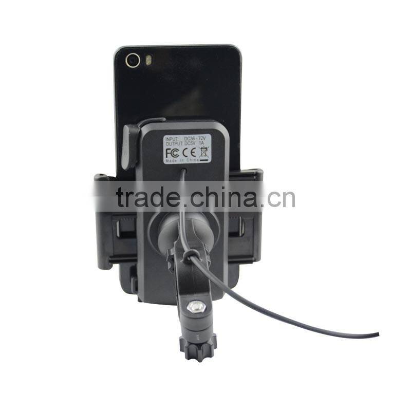 Waterproof motorcycle mobile phone charger with phone holder