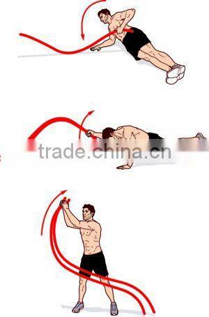 Florescence battle rope, both ends with black heat shrink caps