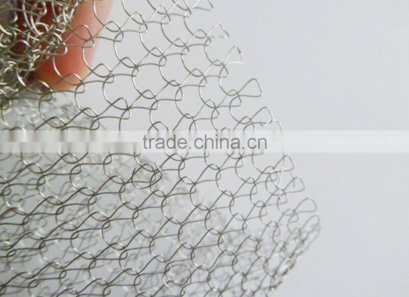 stainless steel knitted wire mesh/knitted wire cloth