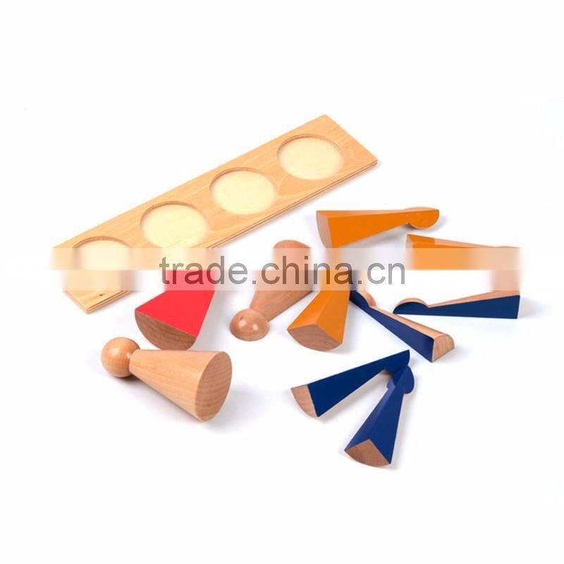 Wooden math education Montessori Fraction Skittles toy