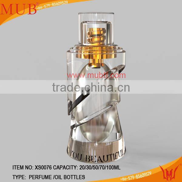 20/30/50/100ml unique shaped glass bottles, letter shaped bottles