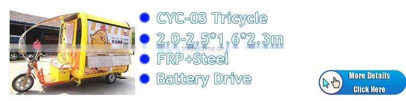 Caravan Trailer Fast Food Kiosk Used Vending Mobile Tricycle