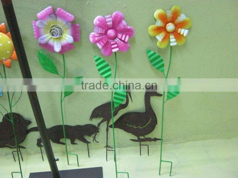 garden decoration flower stakes decorative flower stake metal flower stake flower garden decoration stake flower pick